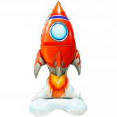 Купить Шар фольгированный, 3D фигура "Ракета" 129 x 79 см. оптом