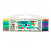 Купить Набор акриловых маркеров 24 цветов в пластиковом футляре KY-1106 оптом