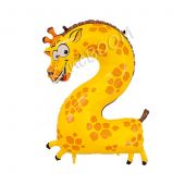 Купить Шар-цифра два «Жираф» 16" (40,64 см.) оптом