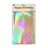 Купить Растяжка «Happy Birthday» голографическая оптом