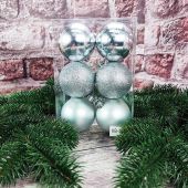 Купить Набор новогодних шариков 50мм (6шт/уп) оптом