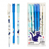 Купить Ручка гелевая "пиши-стирай" «Cat», синяя  оптом