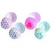 Купить Бумажные формы для капкейков тематическая, 50 шт в уп. "СЕРДЕЧКИ" оптом