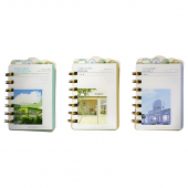 Блокнот на спирали с разделителями 10,5 х 9 см, 77 л.