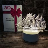 Купить 3-D светильник-ночник «Корабль» оптом
