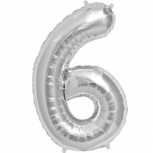 Купить Цифра из фольги «6» 45см.(индивидуальная упаковка) оптом
