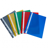 Купить Скоросшиватель пластиковый А4 «4OFFICE», 140 мкм, с европерфорацией МИКС оптом