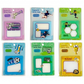 Пластиковые стикеры 73 х73 мм, 50 л. "Футбол"