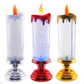 Купить Cветодиодная свеча с блестками оптом