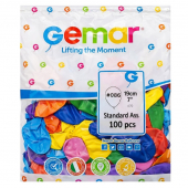Шары воздушные "Gemar" 7" (100шт). Микс цветов