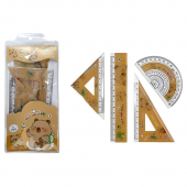 Набор 15см "Капибара" (линейка+2 угольника+транспортир) 