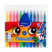 Купить Фломастеры «Marco» Brush Markers 12цв. в пластиковом пенале оптом