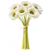 Мак искусственный белый 32 см 