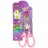 Ножницы детские в футляре на блистере 13,5 см. "Cats are the best"