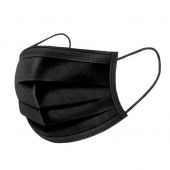Купить Защитная трехслойная маска черного цвета 50шт/уп оптом