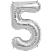 Купить Цифра из фольги «5» 45см.(индивидуальная упаковка) оптом