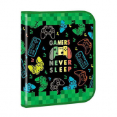 Купить Папка для тетрадей В5 картонная на молнии «Games never sleep» оптом