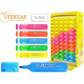 Купить Текстмаркер TUKZAR  «TZ5616» ассорти, 5 цветов, в дисплее оптом