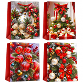 Купить Пакет бумажный новогодний 30×42,5×12 см, с фольгой 210 г/м² №218L оптом