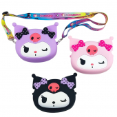 Купить Сумочка силиконовая "Kuromi" 10 х12.5 см оптом