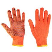 Купить Перчатки рабочие оранжевые с точкой оптом