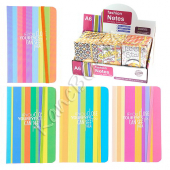 Купить Блокнот А6  на резинке в клетку «Радуга»  №065-A6 оптом