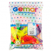 Шары воздушные "Gemar" Панч-бол 18"  с рисунком НЕОН (50шт). Микс цветов