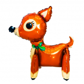 Купить Шар фольгированный, 3D фигура "Новогодний олень" 55 x 59 см. оптом