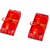 Купить Подарочный набор свечей "Сердца" 11,5 х 5,5 см.(2 шт/уп.) оптом