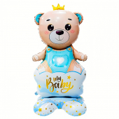 Купить Шар фольгированный, 3D фигура мишки "My baby" 145 x 77 см. оптом