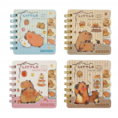 Блокнот на спирали с разделителями 70 х 70 мм, 60 л. "Капибара"