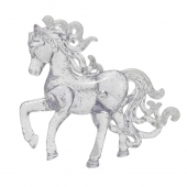 Купить Елочная игрушка "Лошадка прозрачная" 11,5×10 см. оптом