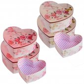 Купить Набор подарочных коробок в виде сердца 3шт.№2218-61 оптом