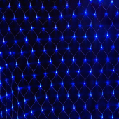 Купить Гирлянда "Сетка" 1,5м*1,5м 144(120) LED, прозрачный провод оптом