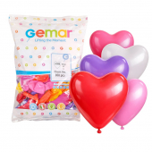 Купить Шары воздушные СЕРДЦЕ "Gemar" 10" (100шт). Микс цветов оптом