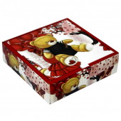 Коробка подарочная, раскладная 25 х 25 х 7,2 см "Мишка"