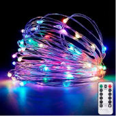 Купить Гирлянда светодиодная нить «Роса» 100 Led 10м.от USB с пультом оптом