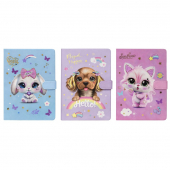 Блокнот на магните А5 "Котики,собачки" 80 л., фольгированная обложка