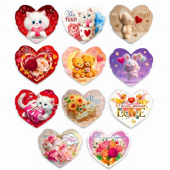 Валентинки 97,5 х 85 мм. (микс)