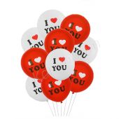 Купить Набор воздушных шаров «I LOVE YOU» 12" (10шт).  оптом