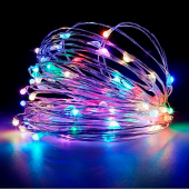 Купить Гирлянда светодиодная нить «Роса» 100 Led 10м.(на батареках и USB) оптом
