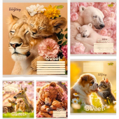 Тетрадь 12 л. клетка «Звірі» Тетрада