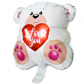 Купить Шар фольгированный "Медвежонок белый" 29см оптом