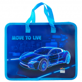 Купить Папка пластиковая с тканевыми ручками «Move to Live» оптом