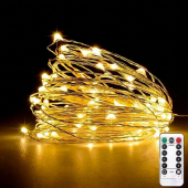 Гирлянда светодиодная нить «Роса» 50 Led 5м.от USB с пультом