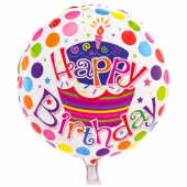 Шар фольгированный "Happy Birthday" 53 х 47 см