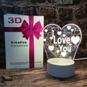 Купить 3-D светильник-ночник «Сердце.I love you» оптом