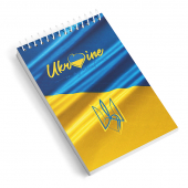 Купить Блокнот В7, «Україна в серці» 64 л., верхняя спираль, картонная обложка оптом