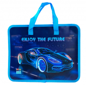 Купить Папка пластиковая с тканевыми ручками «Enjoy the future» оптом