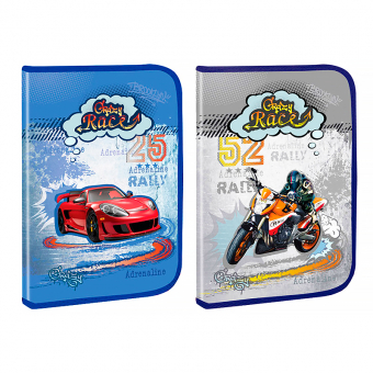 Купить Папка пластиковая A4  на молнии « Crazy Race» оптом